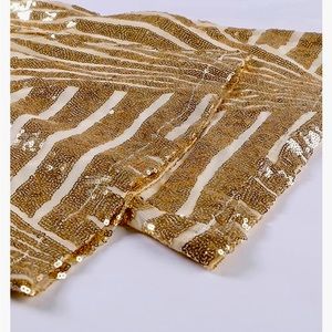 Gold sparkle glitter pants. Flare bottom.